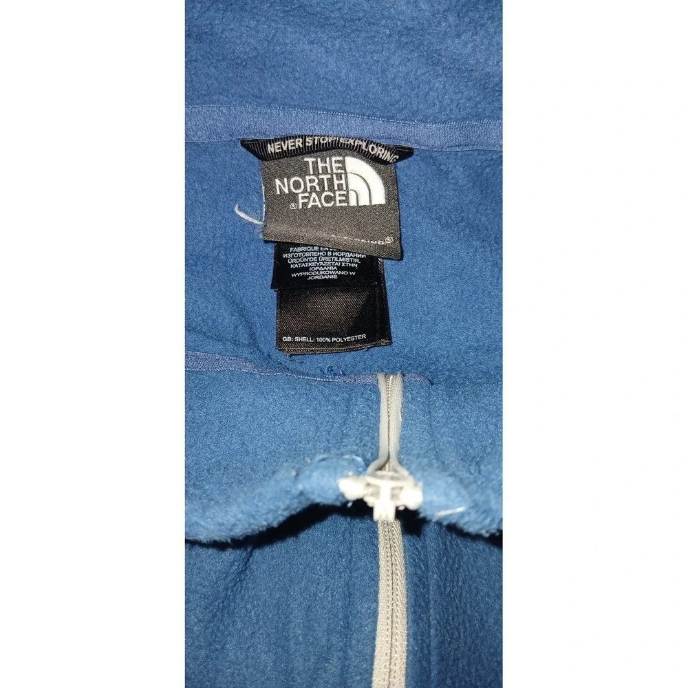 The North Face Mens TKA 100 Glacier Quarter Zip Fleece Pullover Blue Large